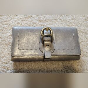 Coach Legacy Garcia Trifold Gray Leather Wallet